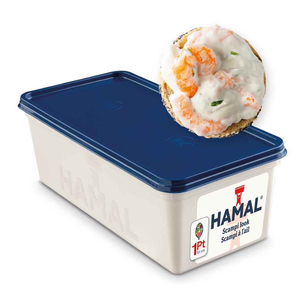 Salade de scampis à l’ail Hamal – Barquette 1 kg | Noyez Snacks France